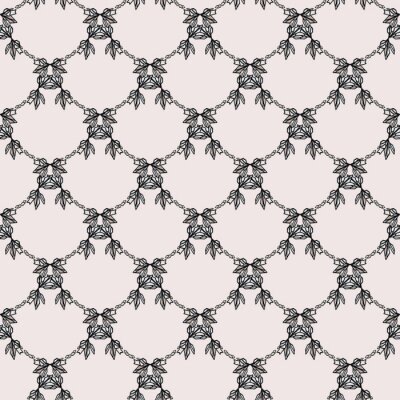 Behang Barokke plantenslingen