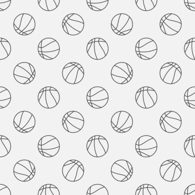 Behang Basketbal lineair patroon