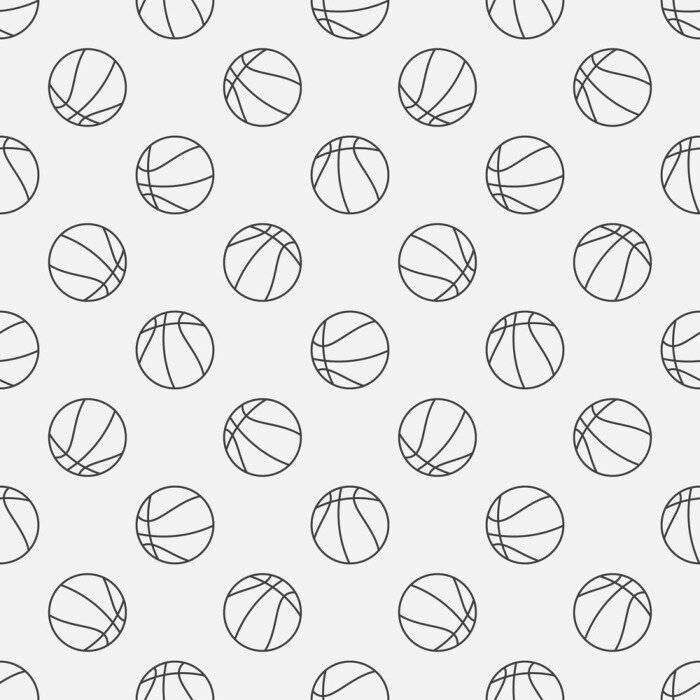 Behang Basketbal lineair patroon