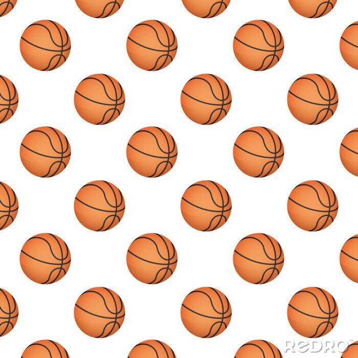 Behang basketball balloons sport equipment pattern
