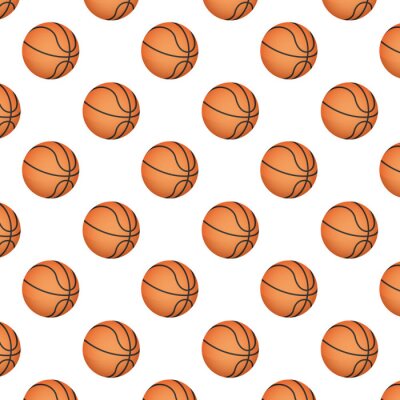 Behang basketball balloons sport equipment pattern
