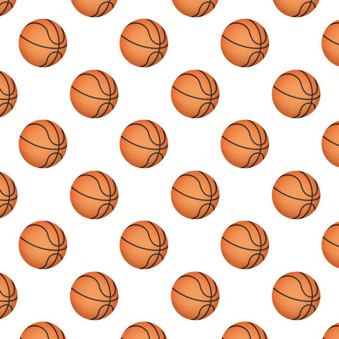 Behang basketball balloons sport equipment pattern