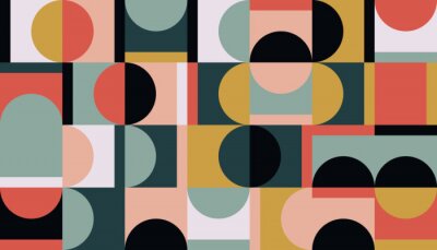 Behang Bauhaus Abstract Vector Composition Design