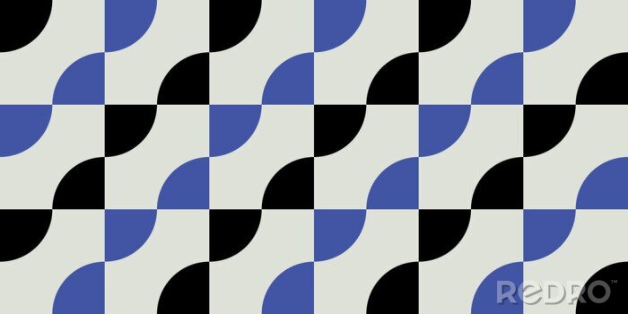 Behang Bauhaus background. Seamless pattern.