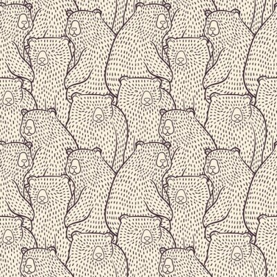 Behang Bears naadloos patroon