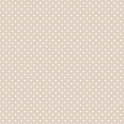 Behang Beige motief met witte kleine stippen