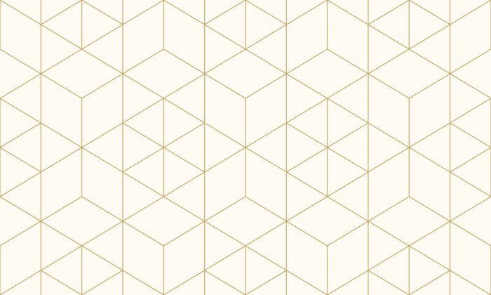 Behang Beige patroon in geometrische vormen