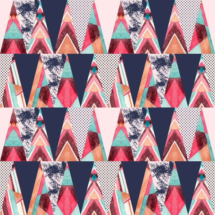 Behang Bergabstractie in vele kleuren