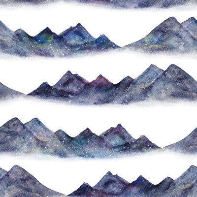 Behang Bergen in de mist