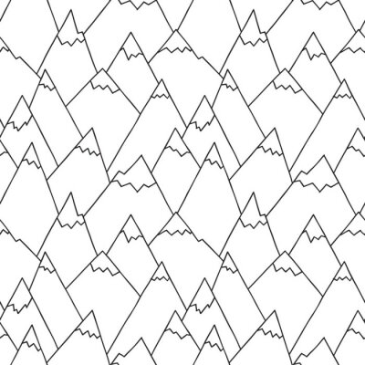 Behang Bergen in de wintertekening