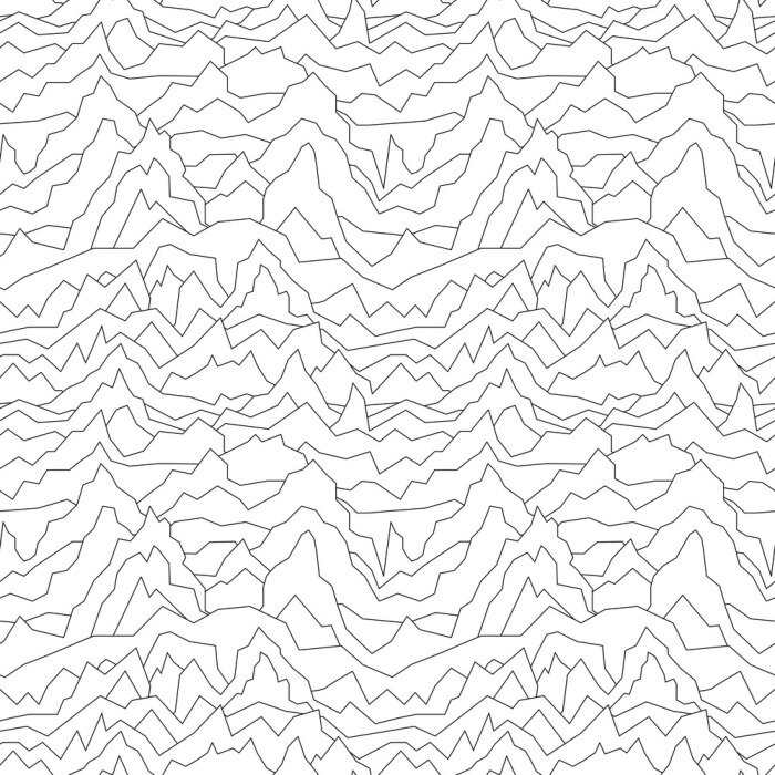 Behang Bergtoppen isometrische kaart