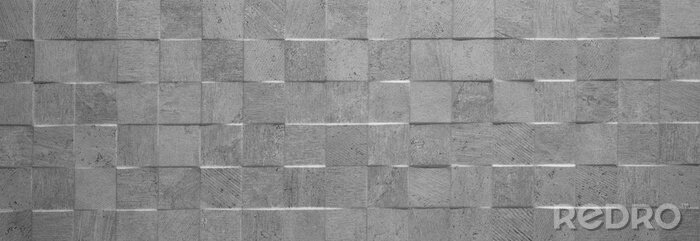 Behang Betonnen 3d gestapelde blokken