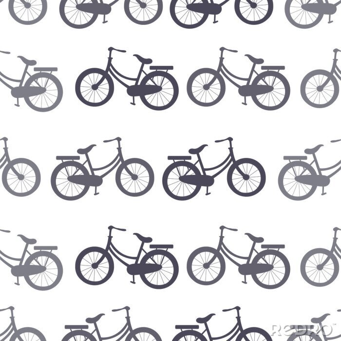 Behang bicycle Seamless Pattern wallpaper background vector