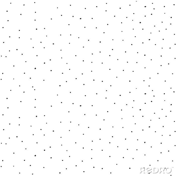 Behang Black and white dot background Seamless pattern, unusual spots Background drawing graphics print Vector line design Fabric, furniture, textiles, black and white wallpapers - vector