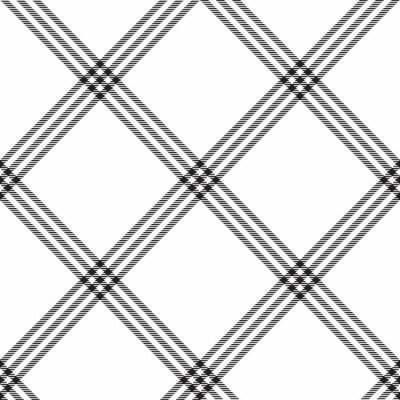 Behang Black white color plaid seamless pattern