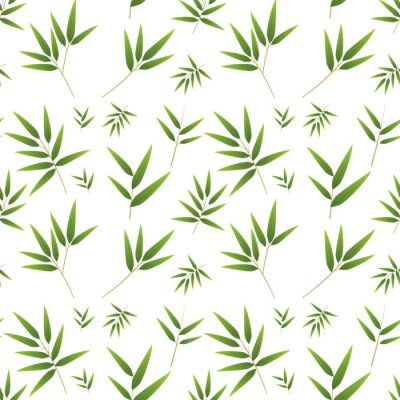 Behang Bladeren in het wit