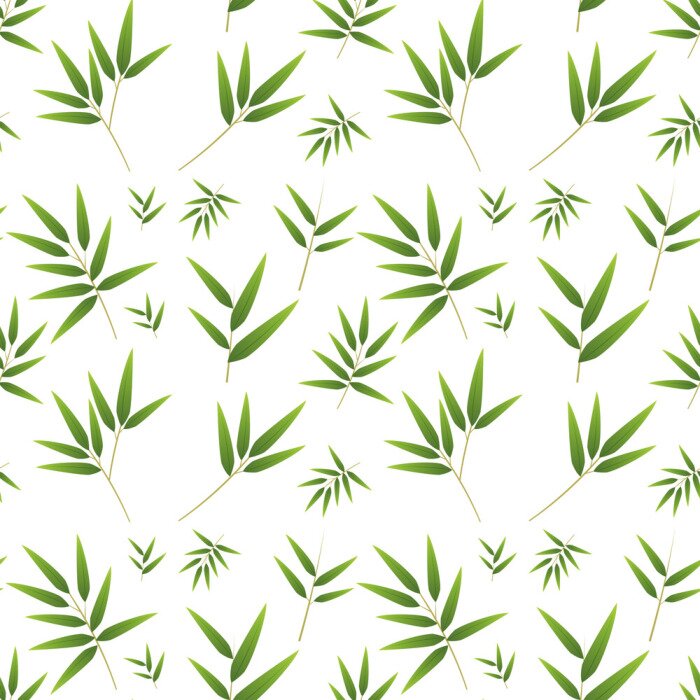 Behang Bladeren in het wit