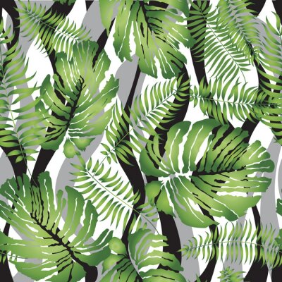 Behang Bladeren op een textuur in een moderne stijl