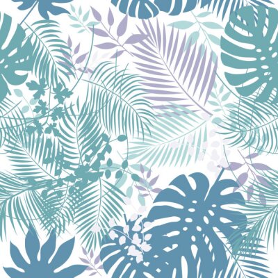 Behang Bladeren van palm naadloos patroon