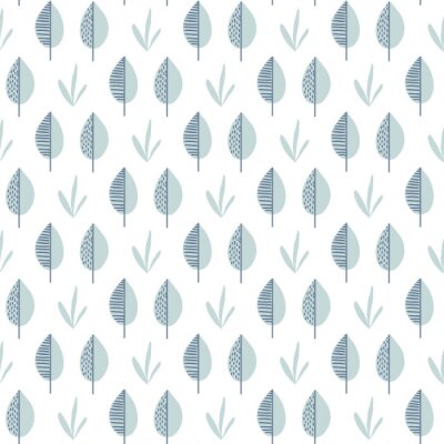 Behang Bladvormige bomen