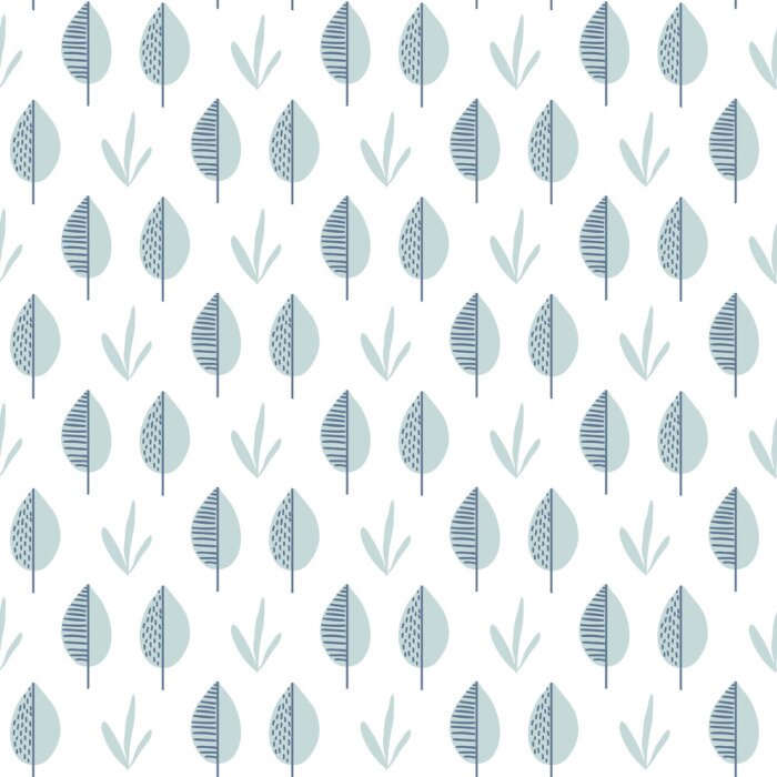 Behang Bladvormige bomen