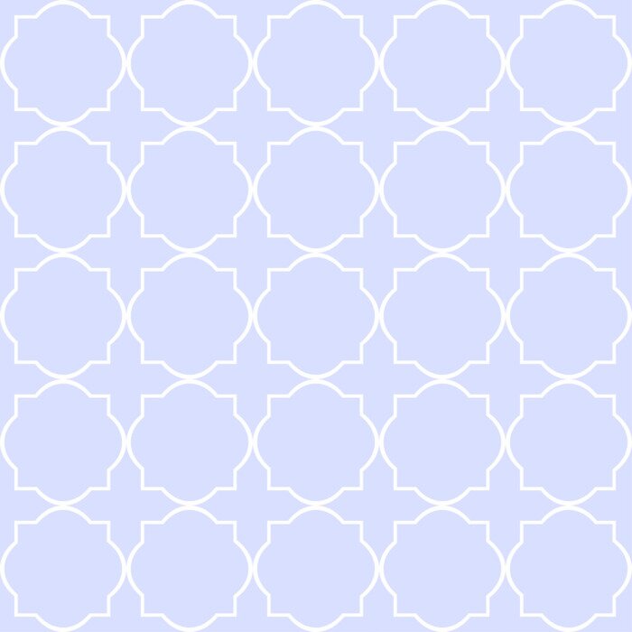 Behang Blauw blad vier