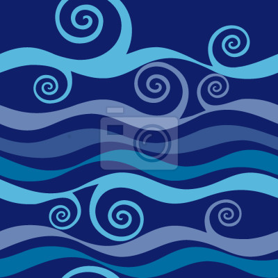 Behang Blauw kabbelend water