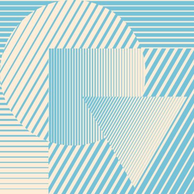 Behang Blauw kleur minimalistisch ontwerp met geometrische vormen die abstracte mooie achtergrond vormen. Perfecte decoratie voor brochure, tijdschrift, flyer, boekje of verslag.