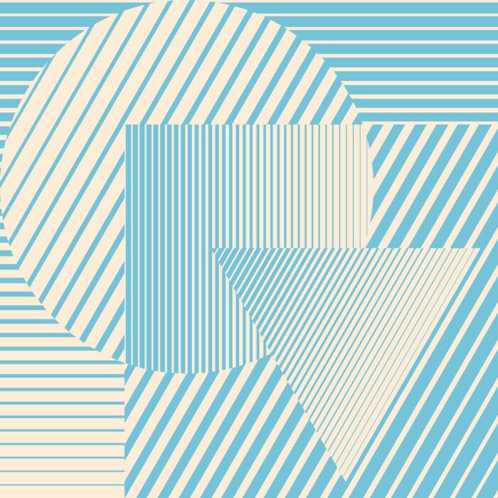 Behang Blauw kleur minimalistisch ontwerp met geometrische vormen die abstracte mooie achtergrond vormen. Perfecte decoratie voor brochure, tijdschrift, flyer, boekje of verslag.