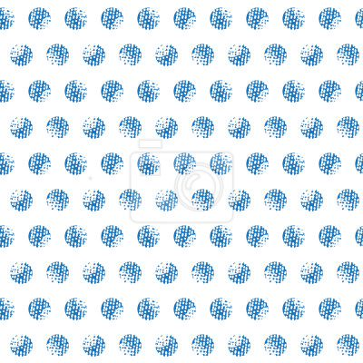 Behang Blauwe cirkels op een witte achtergrond