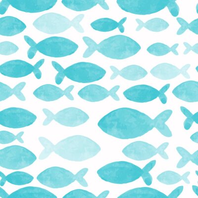 Behang Blauwe vis in de zee
