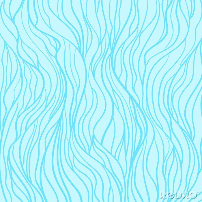 Behang Blauwe watervalgolven