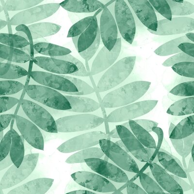 Behang Blauwgroen blad