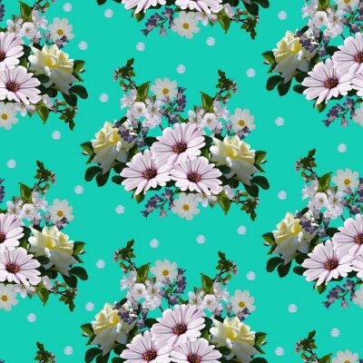 Behang Bloemen boeketten