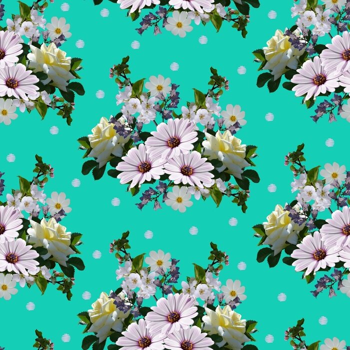 Behang Bloemen boeketten