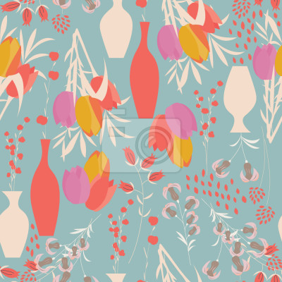 Behang Bloemen en Vazen