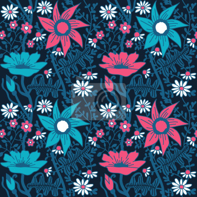 Behang Bloemen In De Nachthade