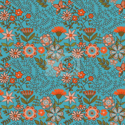 Behang Bloemen In Het Water Park