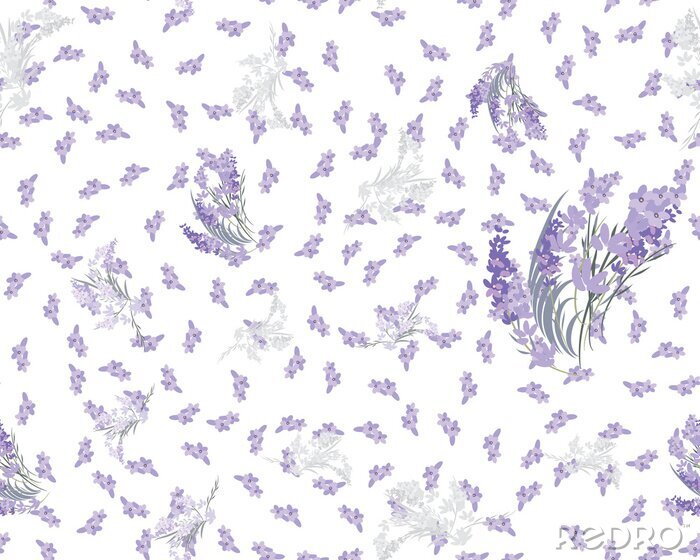 Behang Bloemen lavendel retro vintage achtergrond
