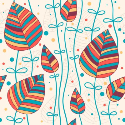 Behang Bloemen naadloos patroon