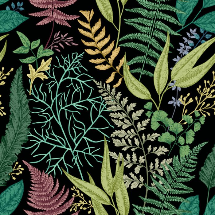 Behang Bloemen naadloos patroon.