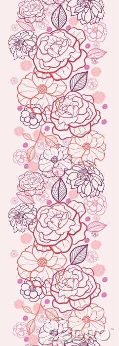 Behang Bloemen op een roze compositie