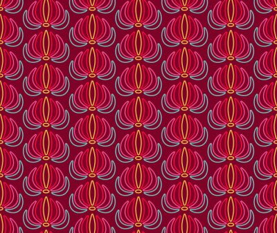 Behang Bloemen roze abstractie