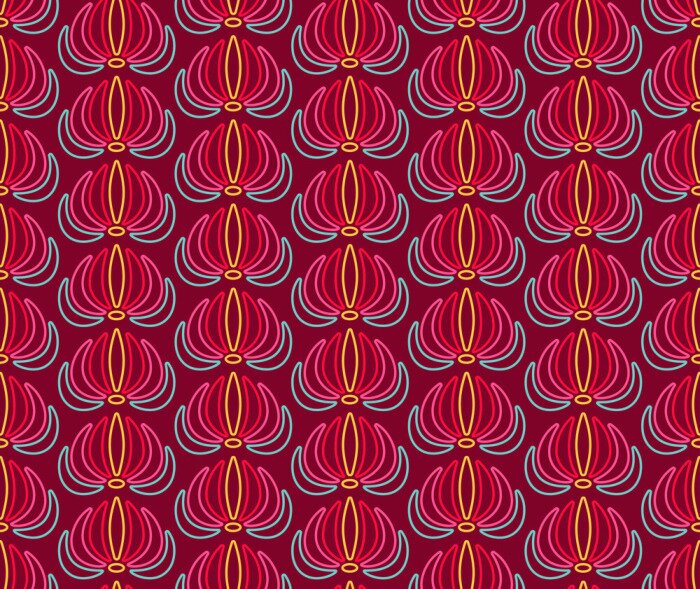 Behang Bloemen roze abstractie