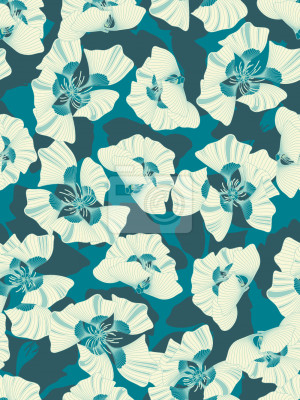 Behang Bloemen ver ver weg