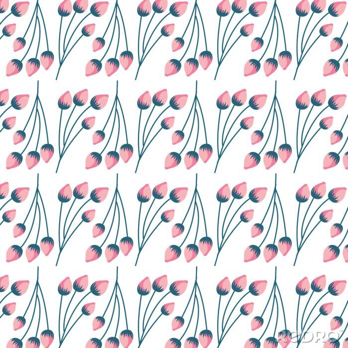 Behang bloemknop natuurlijk naadloos patroon ontwerp
