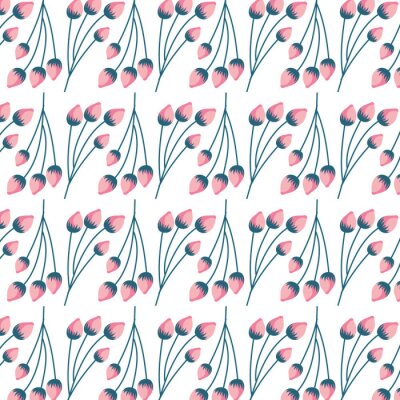 Behang bloemknop natuurlijk naadloos patroon ontwerp