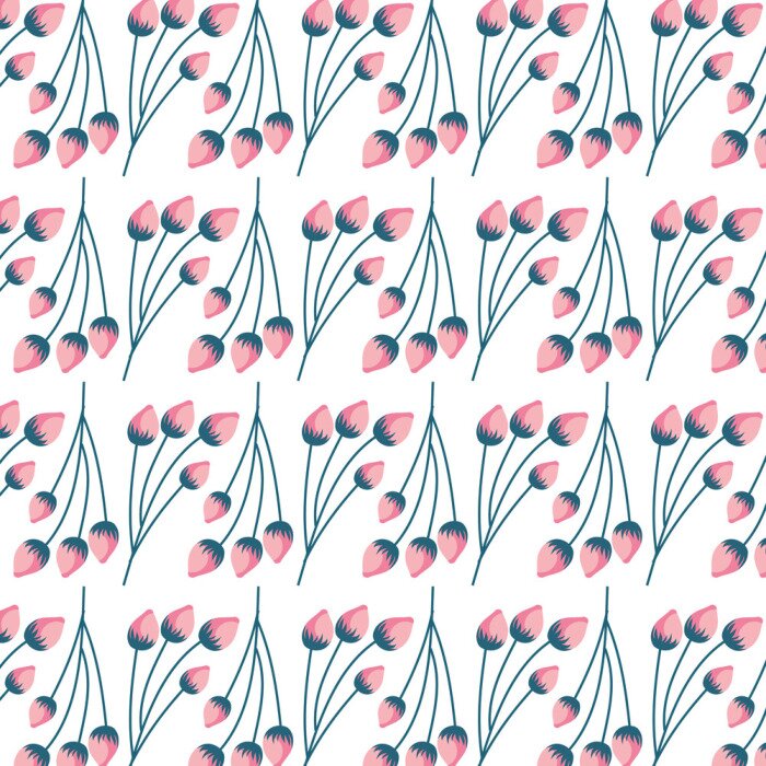 Behang bloemknop natuurlijk naadloos patroon ontwerp