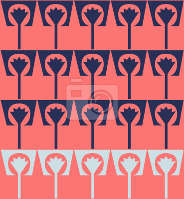 Behang Bloempotten Flamingo