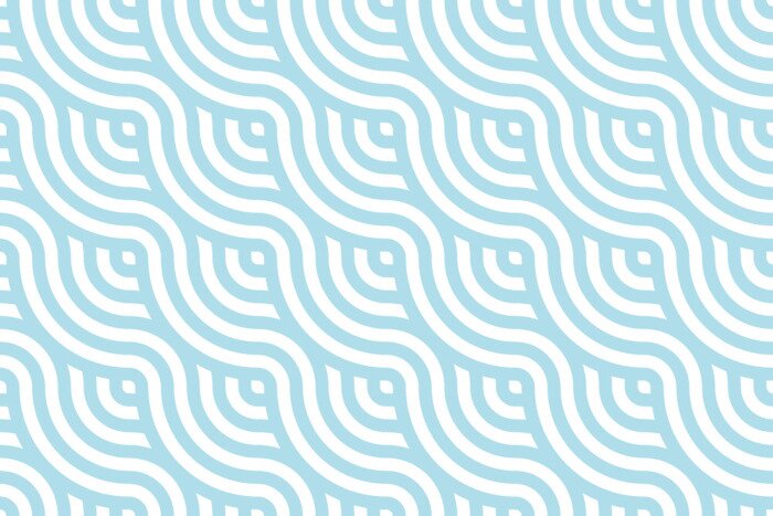 Behang Blue ocean wave Background pattern seamless tiles. Use for design.